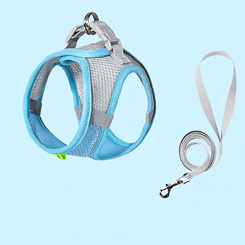 Dog Harness Leash Set for Small Dogs French Bulldog Chihuahua Pug Outdoor Walking Lead Leash Adjustable Puppy Cat Harness Vest