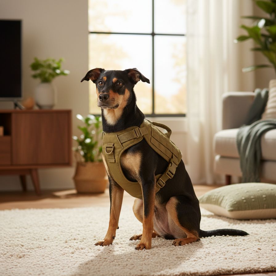 Tactical Puppy Harness Leash For Small Dogs Cats Adjustable Kitten Vest For Military Service Dog Working Training Walking