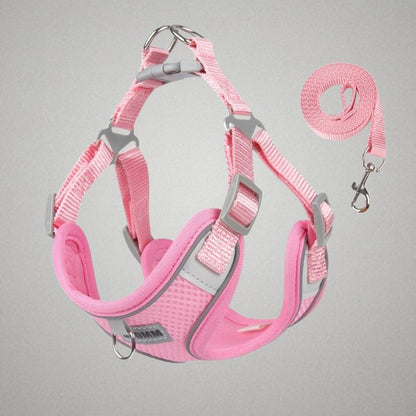 Dog Harness Leash Set for Small Medium Dog Cat Chest Strap Reflective Dog Clothes Vest Set Chihuahua Outdoor Walking Pet Supplie