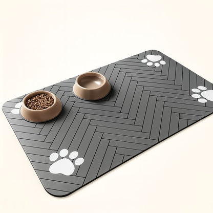 S（little kitten ）、M、L bsorbent Pet Feeding Mat, Waterproof Placemat for Dog & Cat Food & Water Bowls, Quick-Dry Rubber Backing