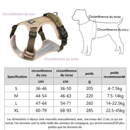 Dog Harnesses Pet Collar Labrador Army Reflective Adjustable Harness Oxford Cloth Vest Training Hound Walk Medium Large Dog
