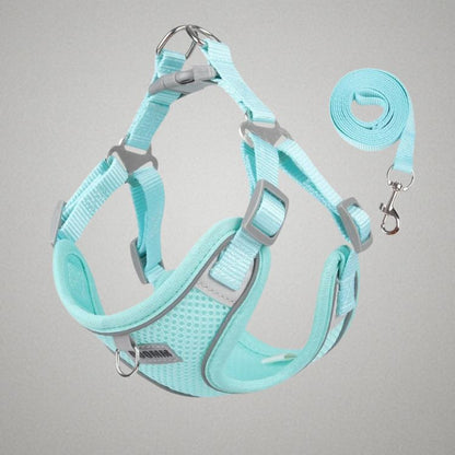 Dog Harness Leash Set for Small Medium Dog Cat Chest Strap Reflective Dog Clothes Vest Set Chihuahua Outdoor Walking Pet Supplie