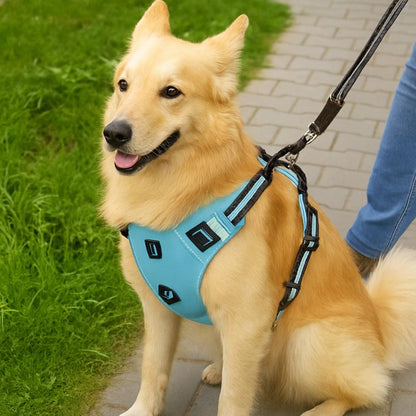 No Pull Dog Harness, Adjustable Soft Padded Pet Vest with Easy Control Handle