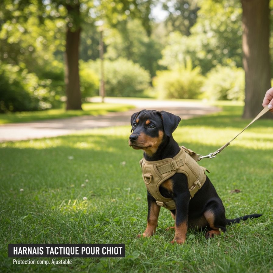 Tactical Puppy Harness Leash For Small Dogs Cats Adjustable Kitten Vest For Military Service Dog Working Training Walking