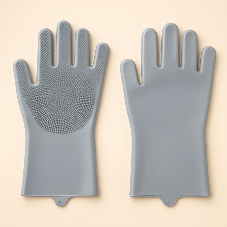 2Pcs Pet Grooming Cleaning Gloves Dog Massage Bathing Cleaning Glove Soft Silicone Hair Removal Glove Hand Skin Protection Glove