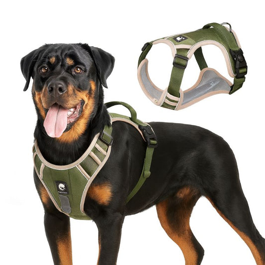 Dog Harnesses Pet Collar Labrador Army Reflective Adjustable Harness Oxford Cloth Vest Training Hound Walk Medium Large Dog