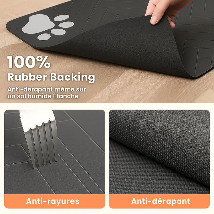 S（little kitten ）、M、L bsorbent Pet Feeding Mat, Waterproof Placemat for Dog & Cat Food & Water Bowls, Quick-Dry Rubber Backing