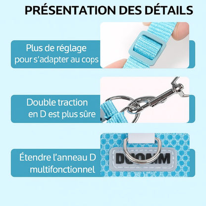 Dog Harness Leash Set for Small Medium Dog Cat Chest Strap Reflective Dog Clothes Vest Set Chihuahua Outdoor Walking Pet Supplie