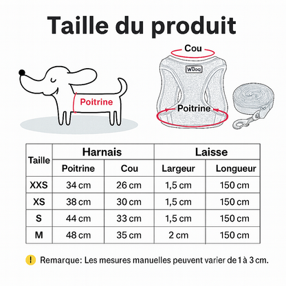 Winter Warm Dog Harness Vest Soft Padded Pet Chihuahua Puppy Harness Leash Set Adjustable For Small Medium Dogs French Bulldog