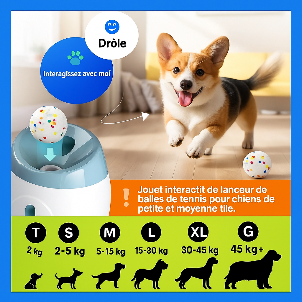 lanceur de balle automatique pour petit chien​