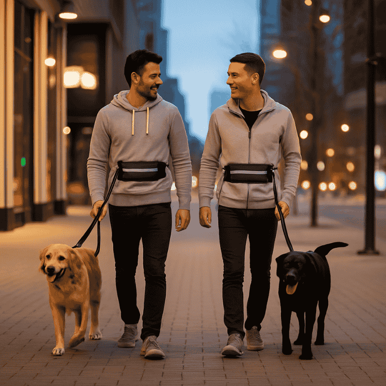Hands Free Dog Leash for Running Walking Reflective Leash with Waist Bag Retractable Elastic Belt Dog Traction Rope Pet Products