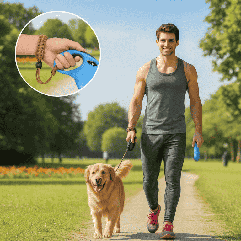 Hand Free Dog Leash Anti-Fall Wrist Strap Adjustable Wristband For Retractable Puppy Traction Rope Chihuahua Yorkie Accessories