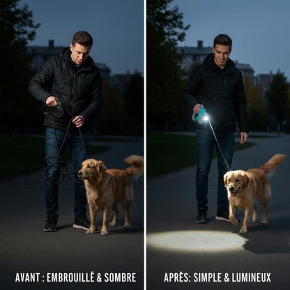 5m Dog Leash for Small Dogs Cat With lights For Small Medium Large Dogs Cats Automatic Retractable Durable Pet Supplies