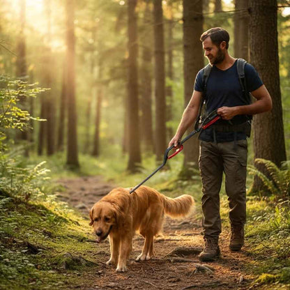 Dog Leashes Outdoor Travel Dog Training Chain Heavy Duty Double Handle Lead for Greater Control Safety Training Dual Handle