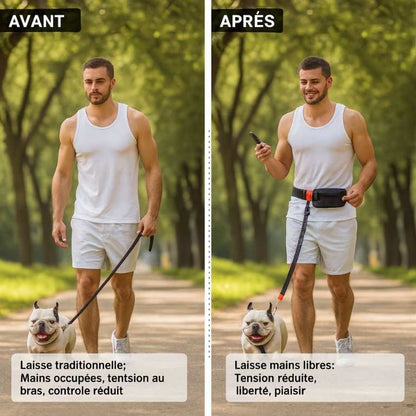 Retractable Dog Leash with Adjustable Waist Rope Hand Free Running Jogging Cycling Big Dogs Pet Elasticity Lead Pet Supplies