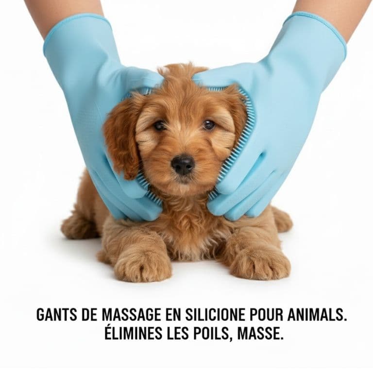 Gants de Toilettage pour Chien – Massage, Bain et Anti-Poils