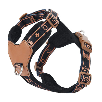 HP521-1--Classics Pet Dog Harness, Adjust with Durable Webbing, Anti-Deformation Alloy Ring, 4 Points Adjustable.