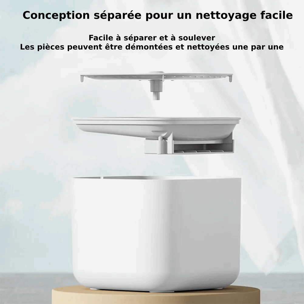 Fontaine à Eau Silencieuse pour Chat avec Filtres à Charbon Actif