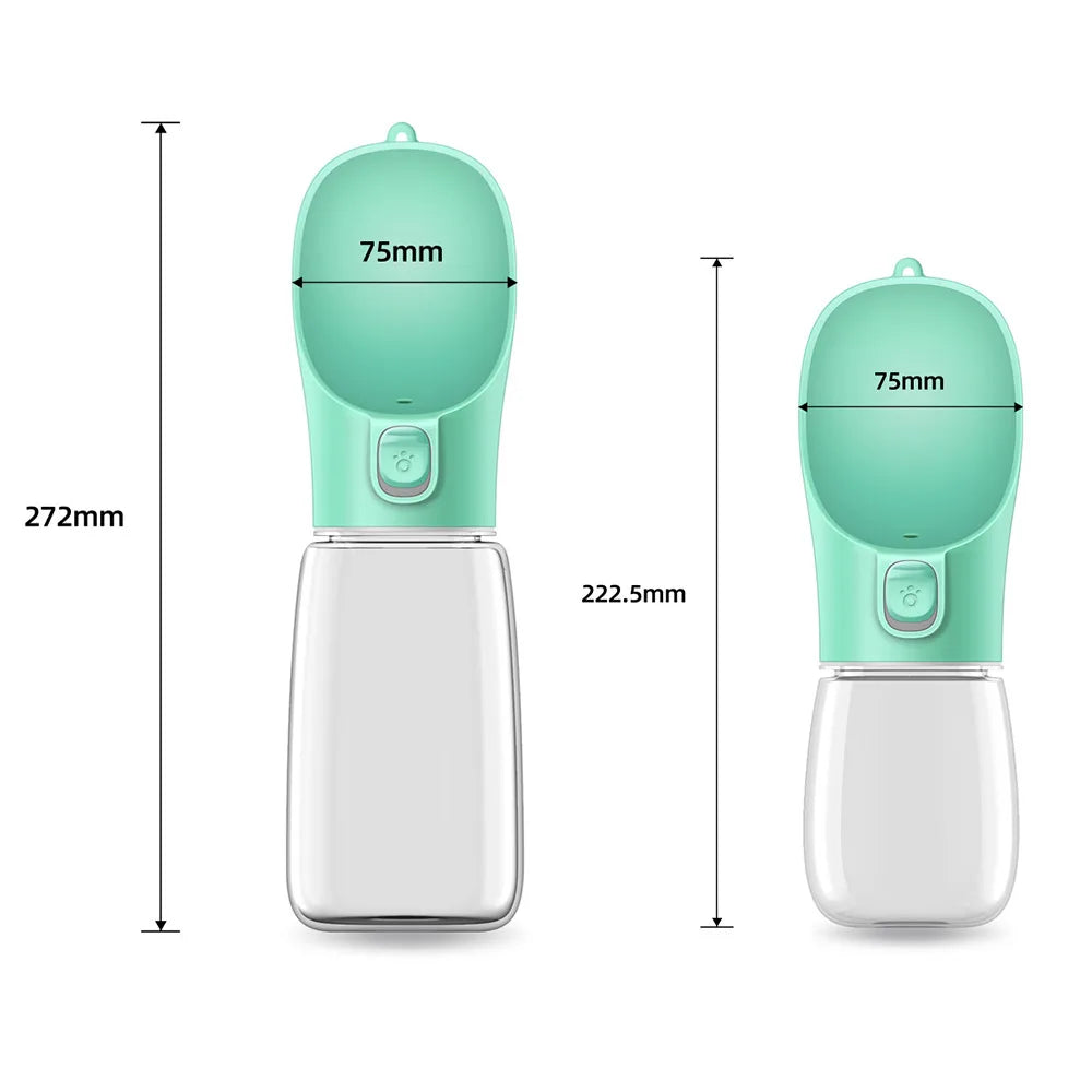 Bouteille et Distributeur d'Eau et/ou de Nourriture 2 en 1