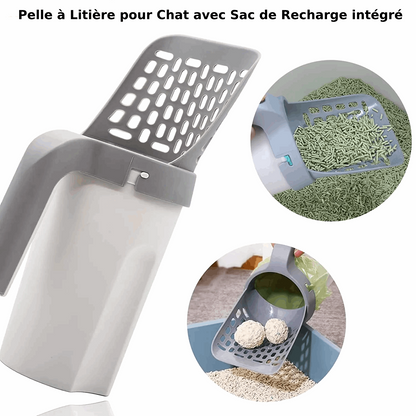 Pelle à Litière pour Chat avec Sac de Recharge