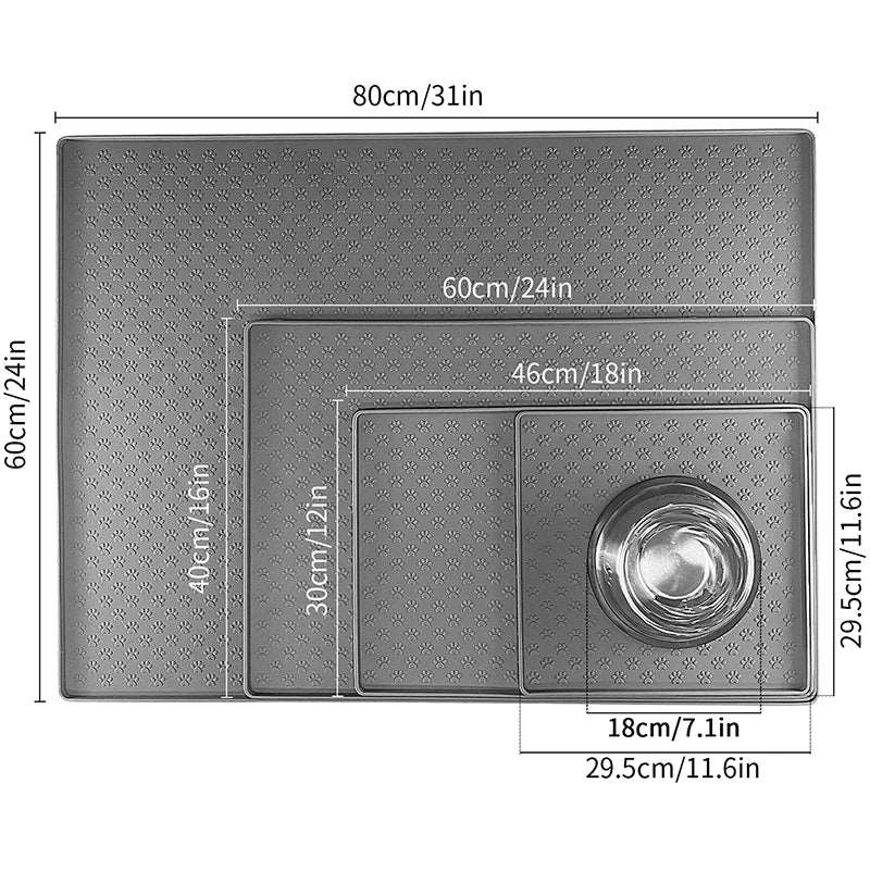 Tapis d'Alimentation en Silicone Imperméable