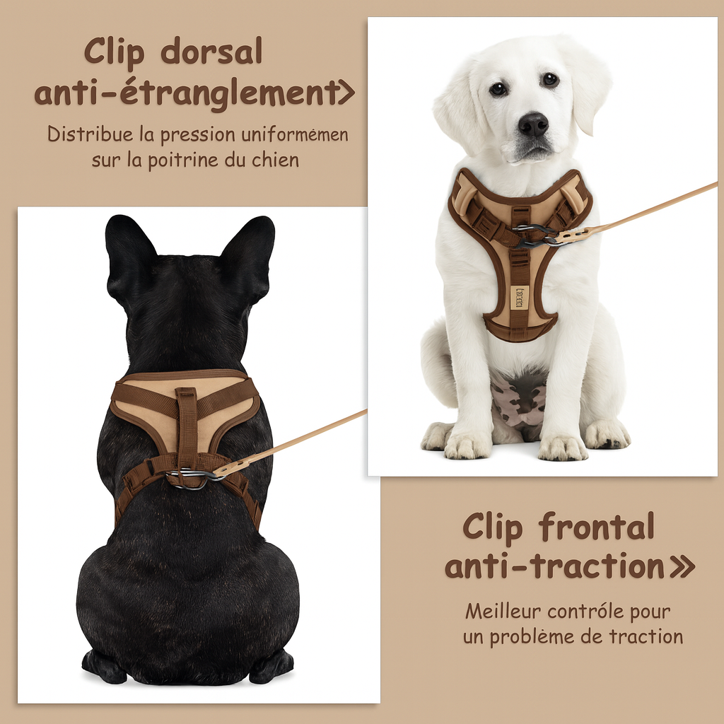 New Chocolate color luxury Dog Harness no pull for large Small dogs Adjustable Chest Strap dog harness personalized