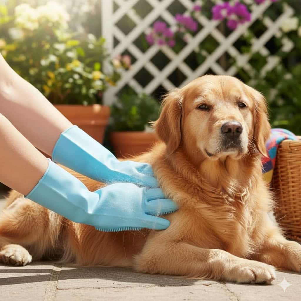 Gants de Toilettage pour Chien – Massage, Bain et Anti-Poils